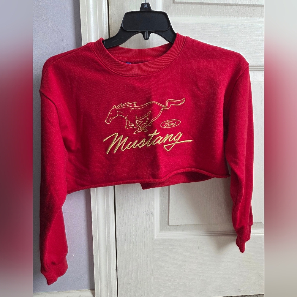 Red Ford Mustang Logo Sweatshirt